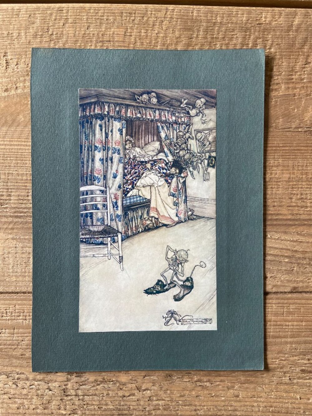 Arthur Rackham, Tipped Book Plate, Vintage Art Print